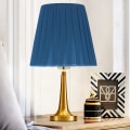 Miniatyrbild 3 av 5: Paket med 6 små lampskärmar i tyg, lampskärm för sängbord, ljuskrona (mörkblå) blue