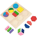 Miniatyrbild 1 av 5: Pedagogisk träleksak, barn geometrisk form blockbyggnad tidig inlärning pussel (stil 2) color 2