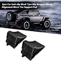 Miniatyrbild 3 av 4: 2 st Car Anti-slip Block Tyre Slip Stopper Solid Rubber Safety Wheel Alignment Block