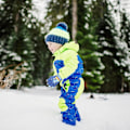 Miniatyrbild 4 av 5: Barn Skidhandskar, Vinter Varma Snöhandskar Vattentäta Tjocka för 2-11 Års Barn, Blå M Blue m