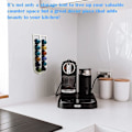 Miniatyrbild 4 av 5: Väggmonterad hållare för kontor för 12 kaffekapslar förvaringsställ (vit) White