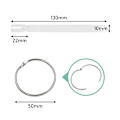 Miniatyrbild 2 av 5: Nagelprover 1 set totalt 50 tips plast nagelprover genomskinliga pinnar