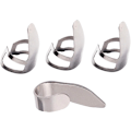 Miniatyrbild 1 av 5: 4-pack fingerplockar i rostfritt stål för tummen, fingerplockar för gitarr, banjo och ukulele (silver)