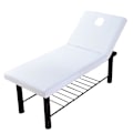 Miniatyrbild 1 av 5: 2 x Massagebordslakan med ansiktshål, elastiskt monterat lakan andningsbart mjukt för spa-skönhet（vit） white
