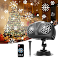 Miniatyrbild 1 av 5: Jul LED-projektor, ugglaformad snöflinga projektorlampa med RF-fjärrkontroll, ljudlös funktion, för dekoration inomhus utomhus julparter