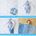 Miniatyrbild 4 av 5: Nyfödd baby barnvagn, sovsäck, swaddle filt, multifunktionell barnvagn, 0-12 månader (blå)