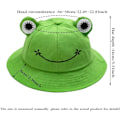 Miniatyrbild 2 av 5: Damfiskehatt Groda Sol Unisex Hink Vikbar Utomhus Sommar för Camping Vandring Fiske（grön） greener