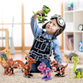 Miniatyrbild 3 av 4: Ta isär dinosaurie leksaker med påsk dinosaurie ägg byggleksaker för barn