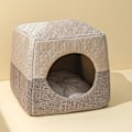 Miniatyrbild 1 av 5: Kattgrotta säng för inomhuskatter upp till 7 kg, 37x33x30cm 3 i 1 varm grotta katthus kattsoffa säng hopfällbar