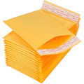 Miniatyrbild 1 av 5: 100 st bubbelkuvert 4,7 x 7,7 TUM / 12 x 19,5 cm - Vadderade kuvert - Gul, KRAFT-papper