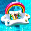 Miniatyrbild 3 av 5: Dryckeshållare Pool Uppblåsbar Poolbar Uppblåsbar Pool Dryckeshållare Flytande（molnen） Color 1