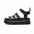 Miniatyrbild 1 av 5: Kvinnors Chunky Sandaler Tjock Sula Strappy Block Flatforms Skor Sommar（Storlek：38） 38
