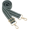 Miniatyrbild 1 av 5: Bred axelrem justerbar ersättningsbälte crossbody canvasväska handväska (grön) Green