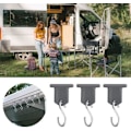 Miniatyrbild 4 av 5: 12 stycken husbilsmarkis krokar, markis fixeringskrokar, husbilsmarkis tillbehör, S-formad krok