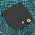 Miniatyrbild 5 av 5: Läder DIY sytillbehör, väska flip cover split läder magnetiskt spänne (svart) Black