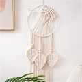 Miniatyrbild 4 av 5: Boho Macrame Murd hängande, handvävd tapet blad väggmatta