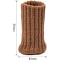Miniatyrbild 2 av 5: 24 st möbelstrumpor, halkfria stickade möbelbenstrumpor med hög elasticitet, golvskydd (brun) brown