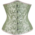 Miniatyrbild 1 av 4: Dam satin spetsbindande tights, midjetränare byst bystiga kroppskläder (grön 6-XL) xxxxxxl