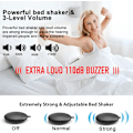 Miniatyrbild 4 av 5: Vibrationsväckarklocka, extra högt alarm för sovande, extra stor display för äldre med dubbla alarm, VIT White