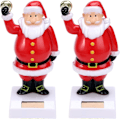 Miniatyrbild 1 av 4: Barnens solcells drivna jultomte automatisk gungbil skrivbordsdekoration 2 stycken