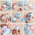 Miniatyrbild 5 av 5: Maker Fluff Boule Diy Nålhantverk Verktygssats, 8 st 4 storlekar essentiell Pompom Maker