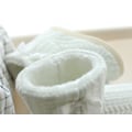 Miniatyrbild 4 av 5: Kvinnor Stickad Bootie Toffel Varma Tofflor Plyschfodrad Anti-Slip White 23.5 cm