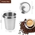 Miniatyrbilde 2 av 5: Kaffedispenser i rustfritt stål Kaffedoseringskopp Mottakskopp Filterdoseringskopp (51 mm, sølv)