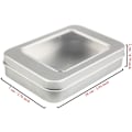 Miniatyrbild 2 av 5: 8 rektangulära bitar tomma metallgångjärnslådor förvaringsbehållare hemma arrangör minilåda 10 x 7 x 2 cm (silver)