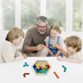 Miniatyrbild 5 av 5: Hexagon pussel för barn, logik IQ-spel, pussel för barn