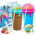 Miniatyrbild 1 av 5: Slushy Maker, Rolig Slushmaskin, Snabbfryst Smoothiekopp, Slushykopp (Brun + Blå)