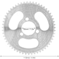Miniatyrbild 2 av 5: Metallkedjehjul 55 tänder 25H 3 hål vevparti kugghjulsplatta för elektrisk skoter cykeltillbehör