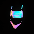 Miniatyrbild 3 av 5: Baddräkt Bikini Set Färgglad glödande baddräkt Two Piece Bikini XS XS