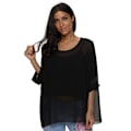 Miniatyrbild 2 av 2: Kvinnors Chiffon Bohemisk Solskydd Strandkläder Bikini Cover Ups black