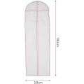 Miniatyrbild 2 av 5: 2-pack bröllopsklänningsfodral, 180 cm/70,8 tum, brudklänningsöverdrag i non-woven-tyg med dragkedjor, lång full längd