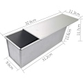 Miniatyrbild 2 av 5: Pullman brödform med lock, 1,65 lb degkapacitet Non-stick rektangulär platt toastlåda -Silver (750G)