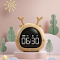 Miniatyrbild 3 av 5: Digital barnklocka, tecknad uppladdningsbar väckarklocka（räv） color 3