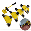 Miniatyrbild 3 av 5: Lyft med 4 st flyttbara glid, bärbar möbelflyttningsrulle, 360 graders svängbar flyttutrustning, lastkapacitet 150 kg