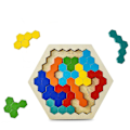 Miniatyrbild 2 av 5: Hexagon pussel för barn, logik IQ-spel, pussel för barn