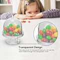 Miniatyrbild 3 av 5: 12 st mini godisbox, transparent plast macaron presentask med kupolskydd (transparent) color 1