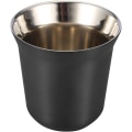 Miniatyrbild 1 av 5: Rostfritt stål dubbelväggig kaffekopp ölmugg tekoppar 85 ml för drickskopp (svart) black