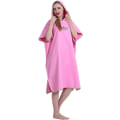 Miniatyrbild 2 av 4: Unisex Bad Poncho Strandhandduk Mikrofiber Snabbtorkande Badrock Poncho med Huva Badhandduk（rosa） pink