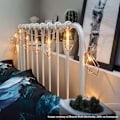 Miniatyrbild 4 av 5: Metallisk geometrisk lykta med batteridrivna fe-stränglampor, 10 LED varmvitt