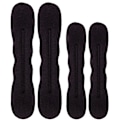 Miniatyrbild 1 av 5: 4-pack hårbulletillverkare uppgraderad hårhållare twist curlers munkverktyg, 2 stora och 2 små (svart)