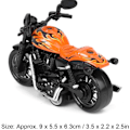 Miniatyrbild 2 av 5: Leksaksmotorcykel i legering, hög simulering, modellfordon, leksak för barn, intellektuell leksak, presentset (orange) Orange