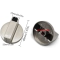 Miniatyrbild 2 av 5: 4 st gasspisknoppar i metall, gasspisvred, kontrollknoppar för spishäll, spisvred, 0,23 tum
