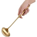 Miniatyrbild 5 av 5: Slev Skål Soppa Rostfritt Stål Köksspatel Vändare Matlagningsverktyg (Tyrant Gold)