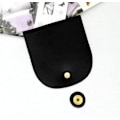 Miniatyrbild 4 av 5: Läder DIY sytillbehör, väska flip cover split läder magnetiskt spänne (svart) Black