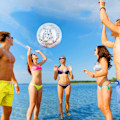 Miniatyrbild 4 av 5: Uppblåsbar strandboll Glitter strandboll Simboll Poolboll - 3 stycken