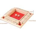 Miniatyrbild 3 av 5: Traditionellt Shut The Box-spel för 4 spelare Digital Flop-spel Pub-brädspelet red