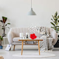 Miniatyrbild 5 av 5: Akryl molnformad blomvas sminkborste pennhållare elegant modern design (röd)